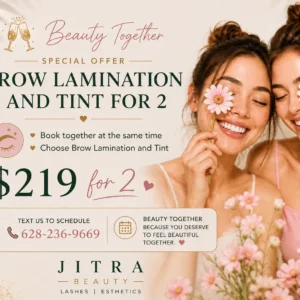 BROW LAMINATION AND TINT FOR 2